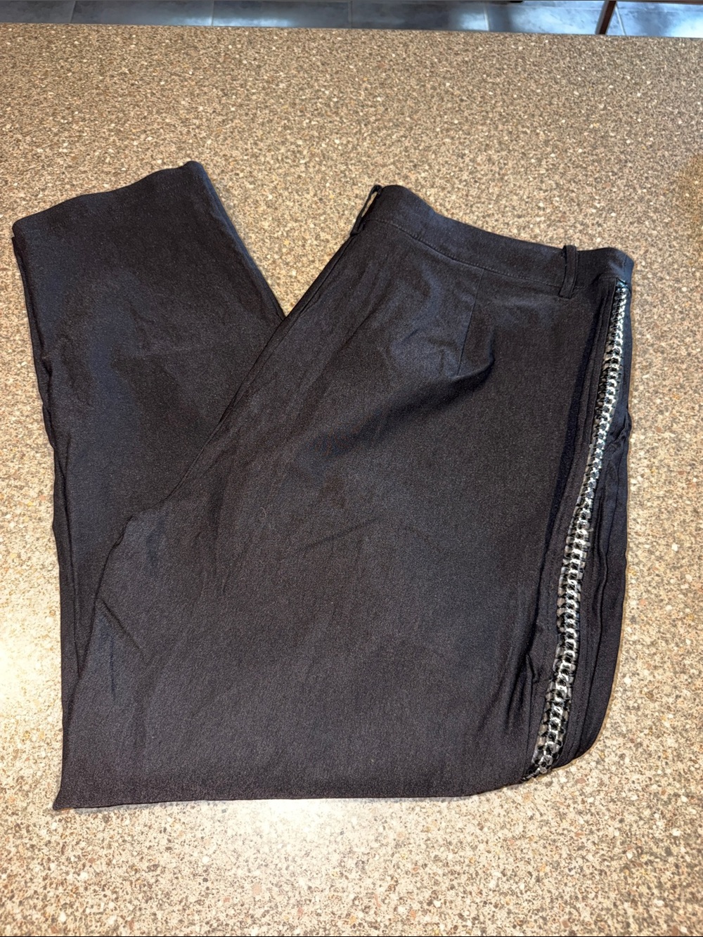 Disturbia Black Women's Pants with Side Chain Detail